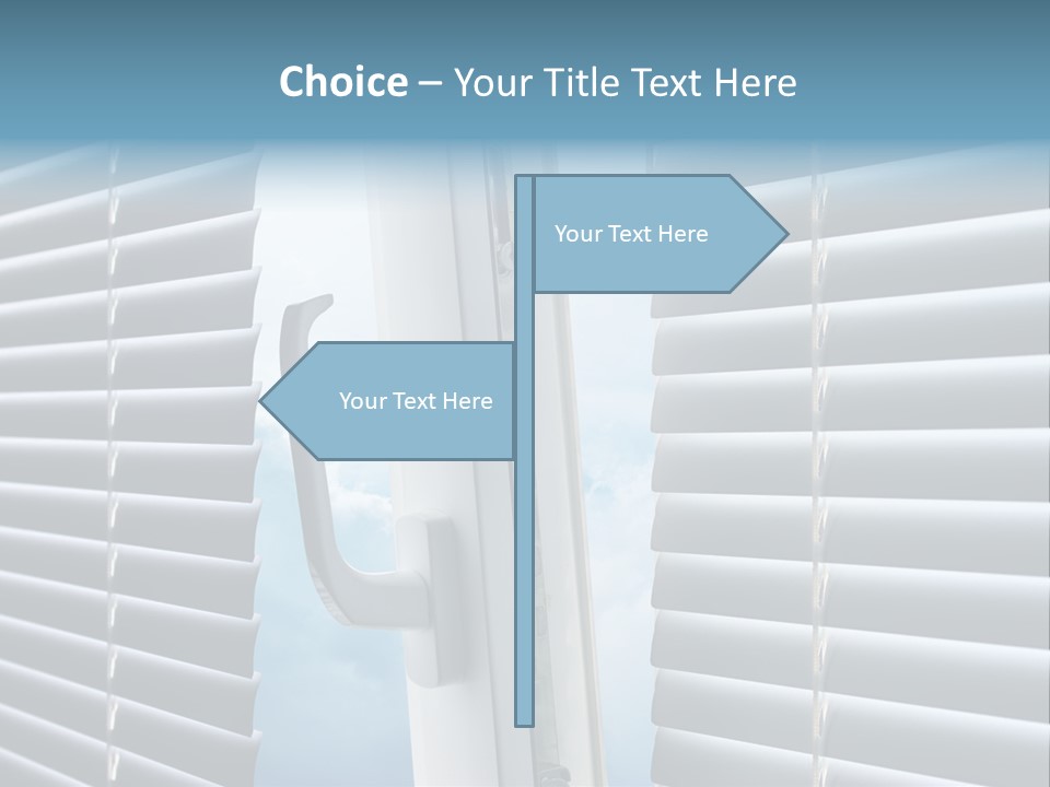 A Close Up Of A Closed Window With Blinds PowerPoint Template
