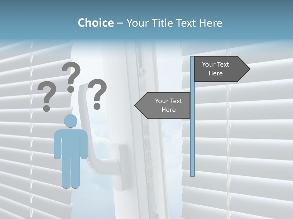 A Close Up Of A Closed Window With Blinds PowerPoint Template