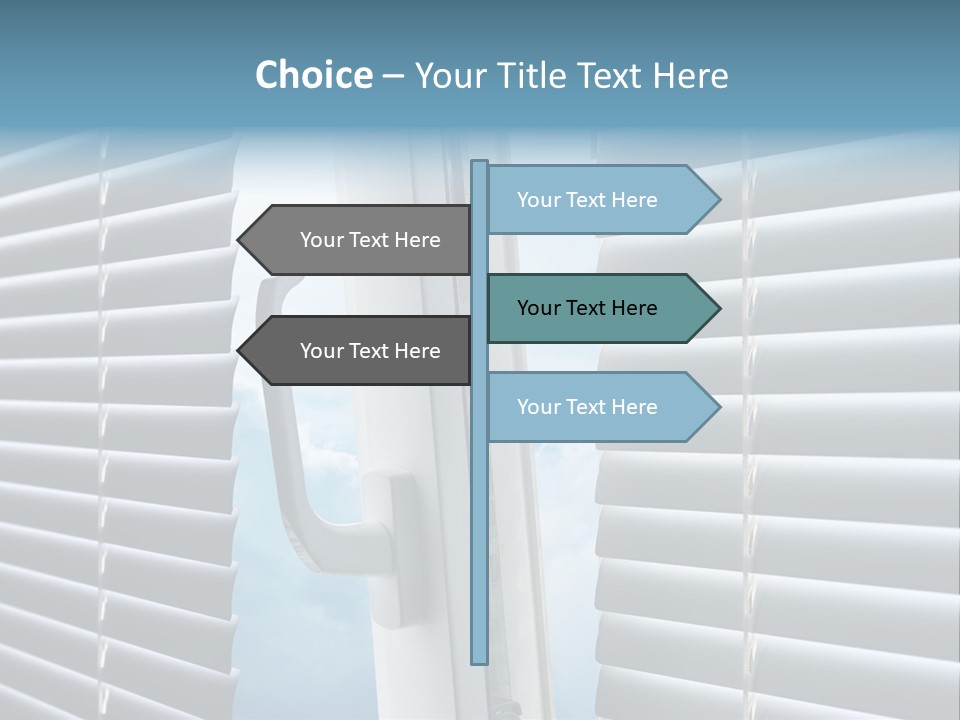 A Close Up Of A Closed Window With Blinds PowerPoint Template