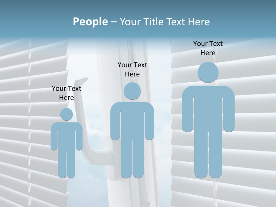 A Close Up Of A Closed Window With Blinds PowerPoint Template