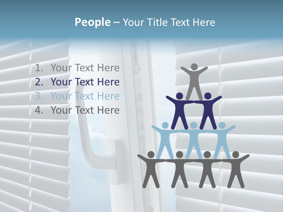A Close Up Of A Closed Window With Blinds PowerPoint Template