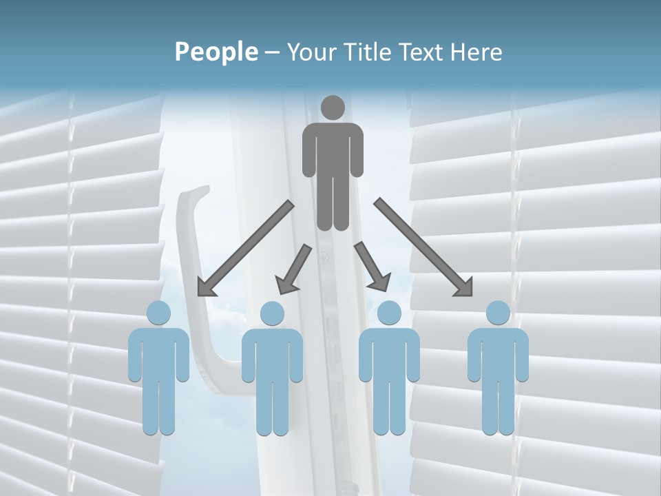 A Close Up Of A Closed Window With Blinds PowerPoint Template