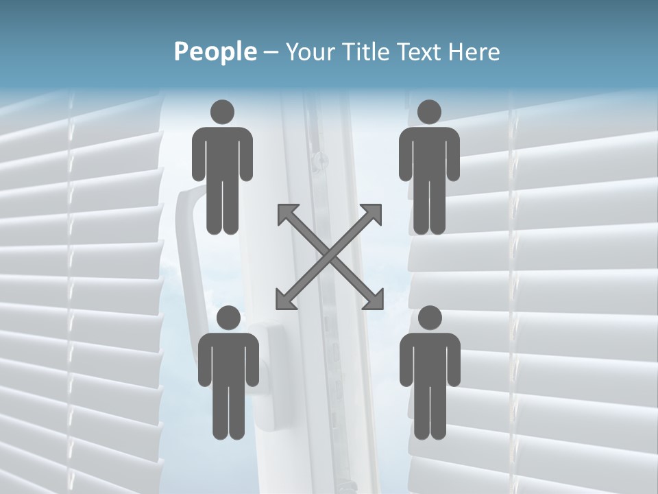 A Close Up Of A Closed Window With Blinds PowerPoint Template