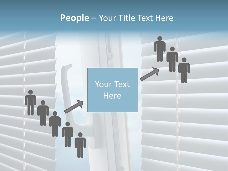 A Close Up Of A Closed Window With Blinds PowerPoint Template