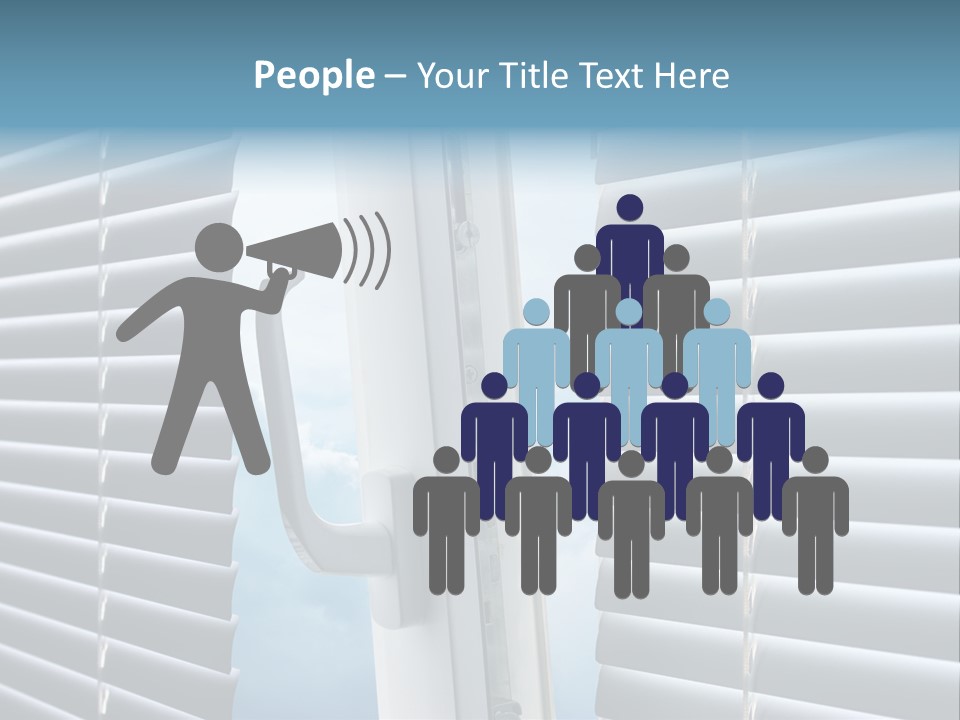 A Close Up Of A Closed Window With Blinds PowerPoint Template