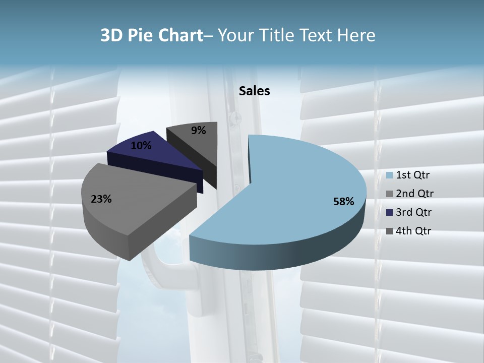 A Close Up Of A Closed Window With Blinds PowerPoint Template