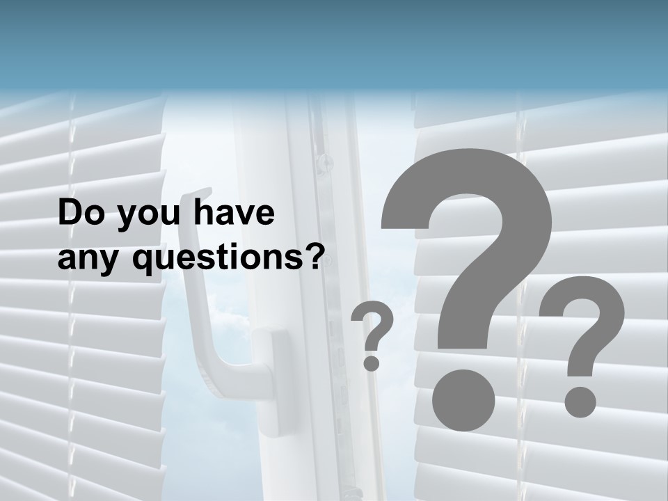 A Close Up Of A Closed Window With Blinds PowerPoint Template