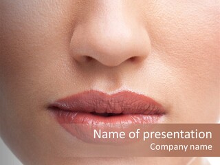 Cosmetics Model Colorful PowerPoint Template