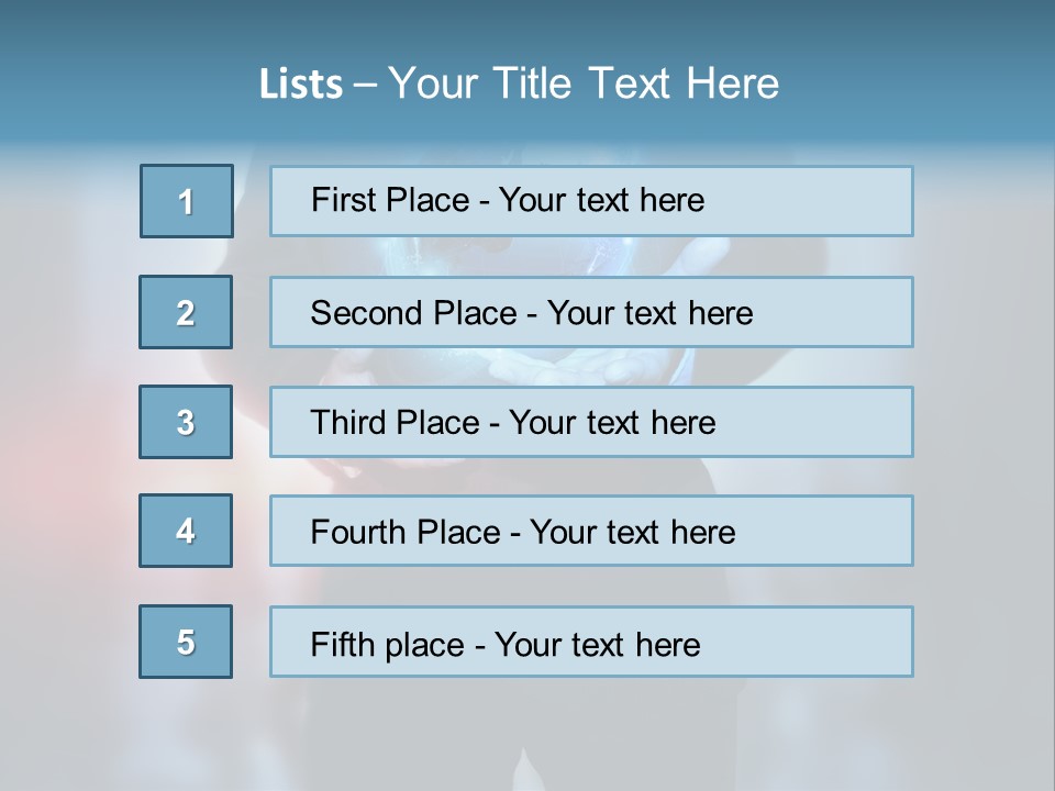 Market Concept Holding PowerPoint Template