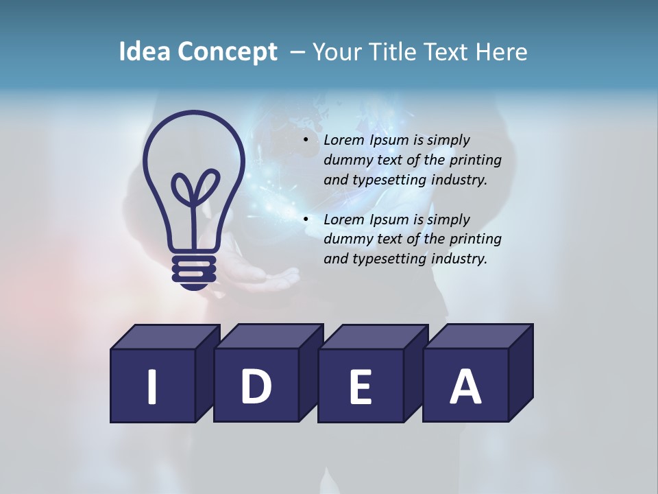 Market Concept Holding PowerPoint Template