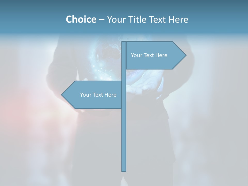 Market Concept Holding PowerPoint Template