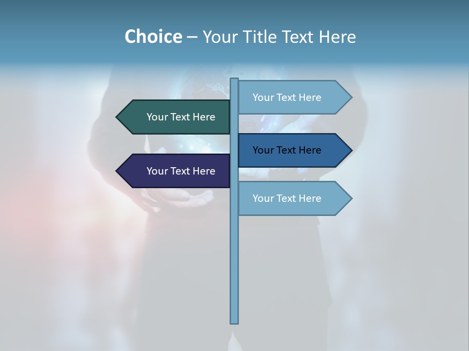 Market Concept Holding PowerPoint Template