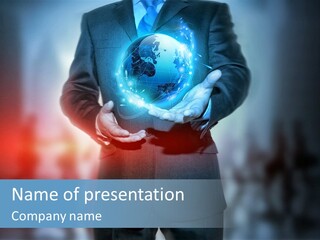 Floating Networking Design PowerPoint Template