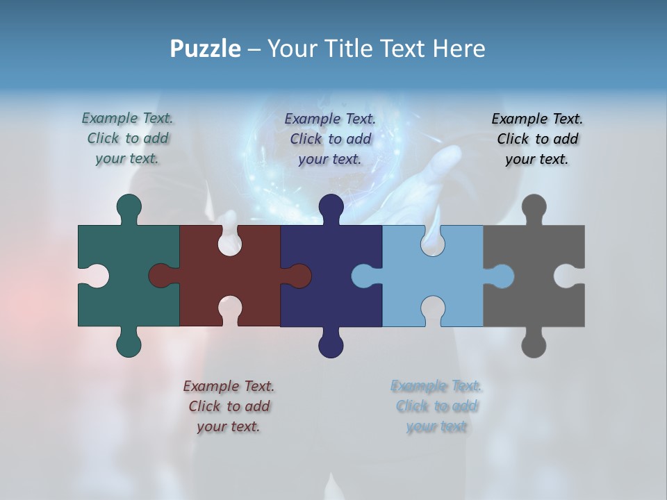 Floating Networking Design PowerPoint Template