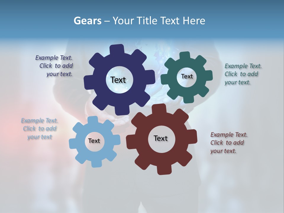 Floating Networking Design PowerPoint Template