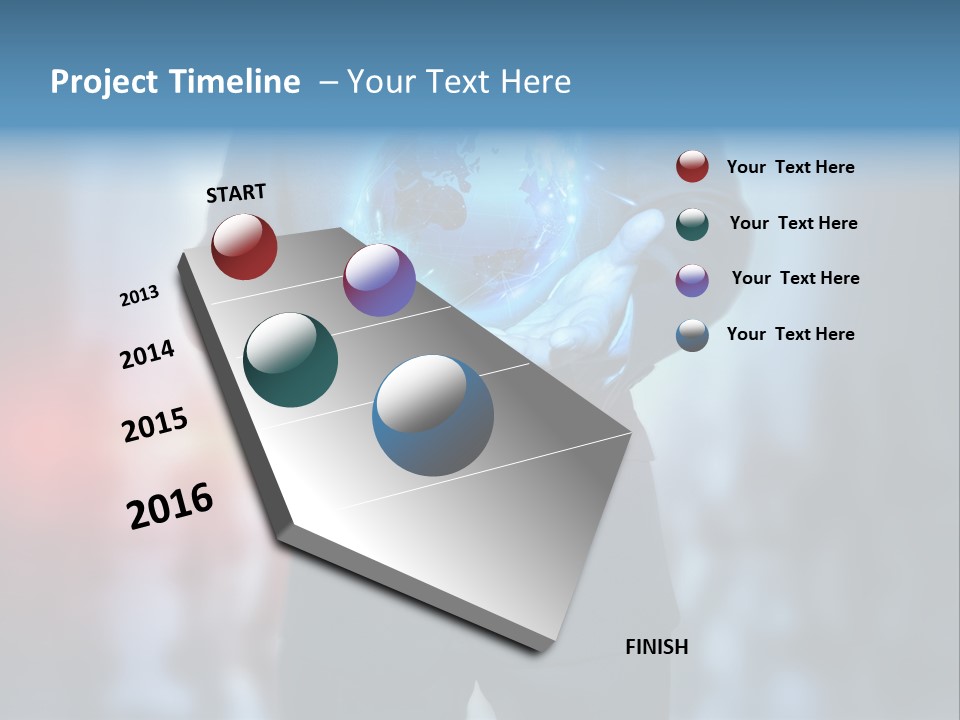 Floating Networking Design PowerPoint Template