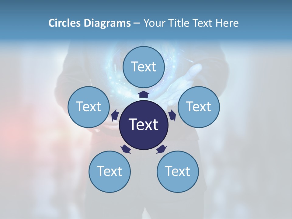 Floating Networking Design PowerPoint Template