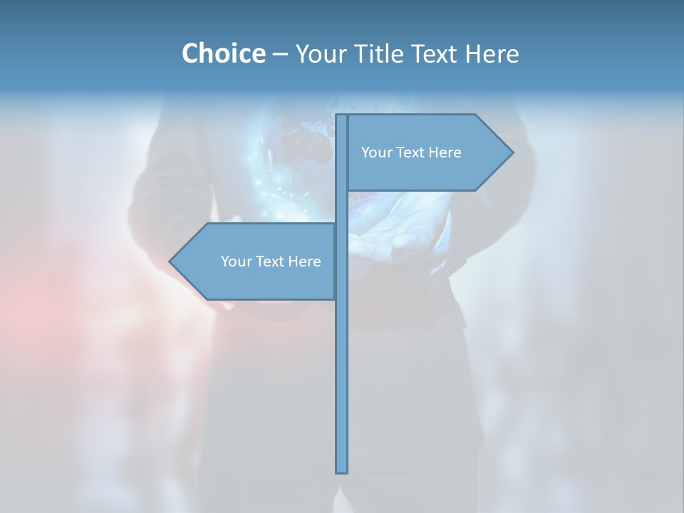 Floating Networking Design PowerPoint Template