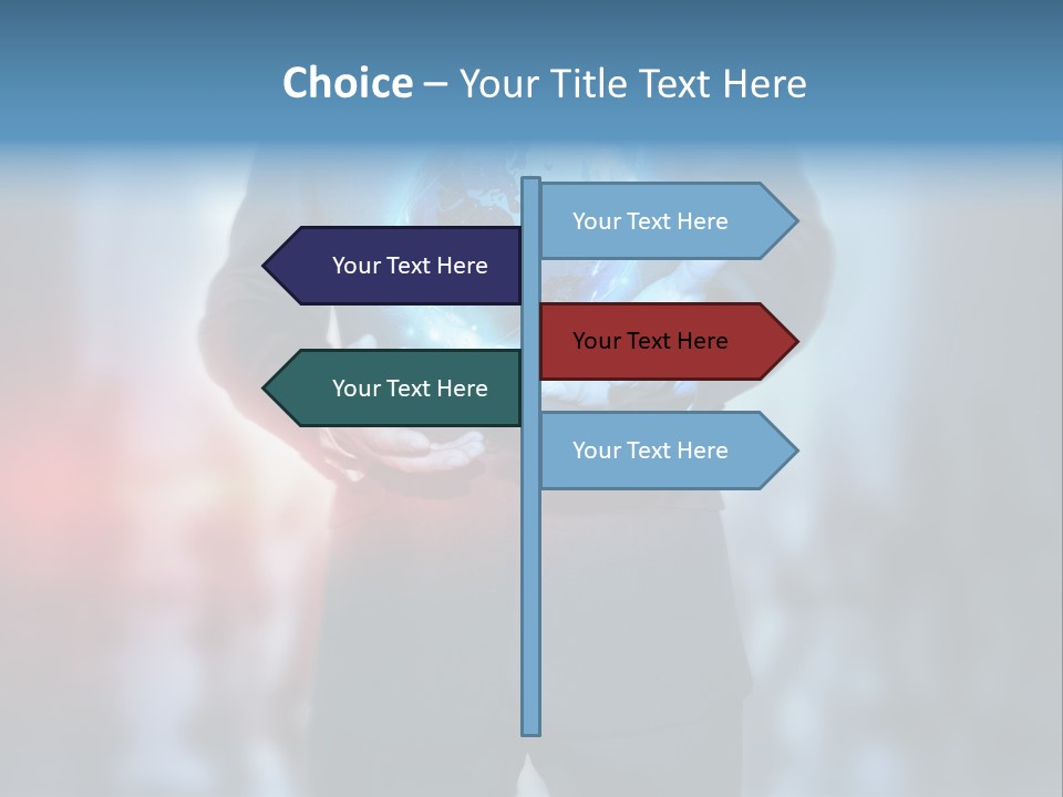 Floating Networking Design PowerPoint Template