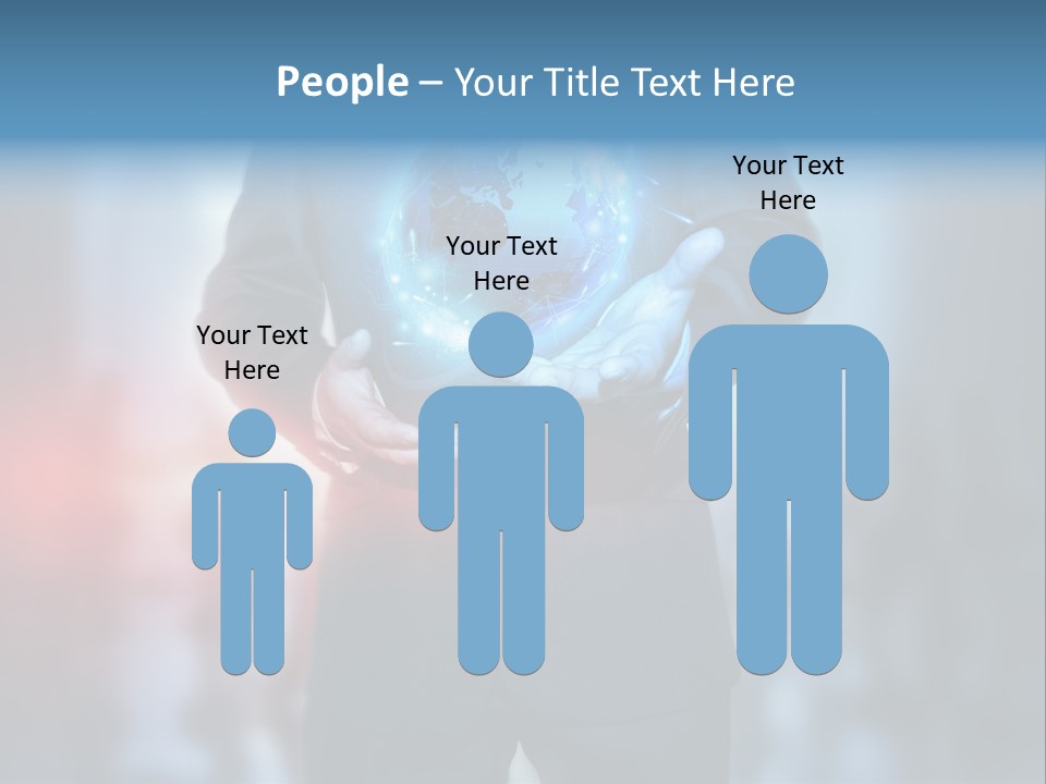 Floating Networking Design PowerPoint Template