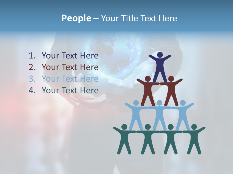 Floating Networking Design PowerPoint Template