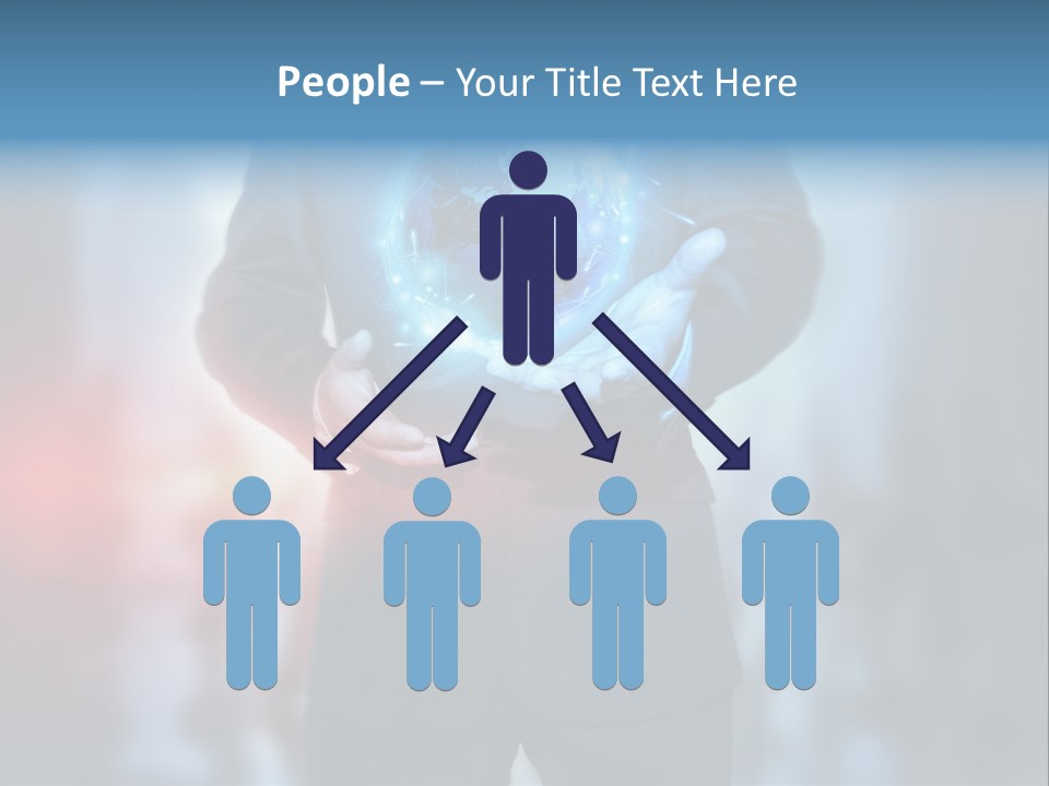 Floating Networking Design PowerPoint Template