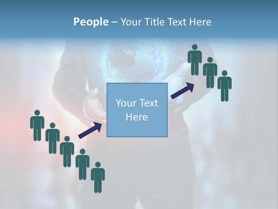 Floating Networking Design PowerPoint Template