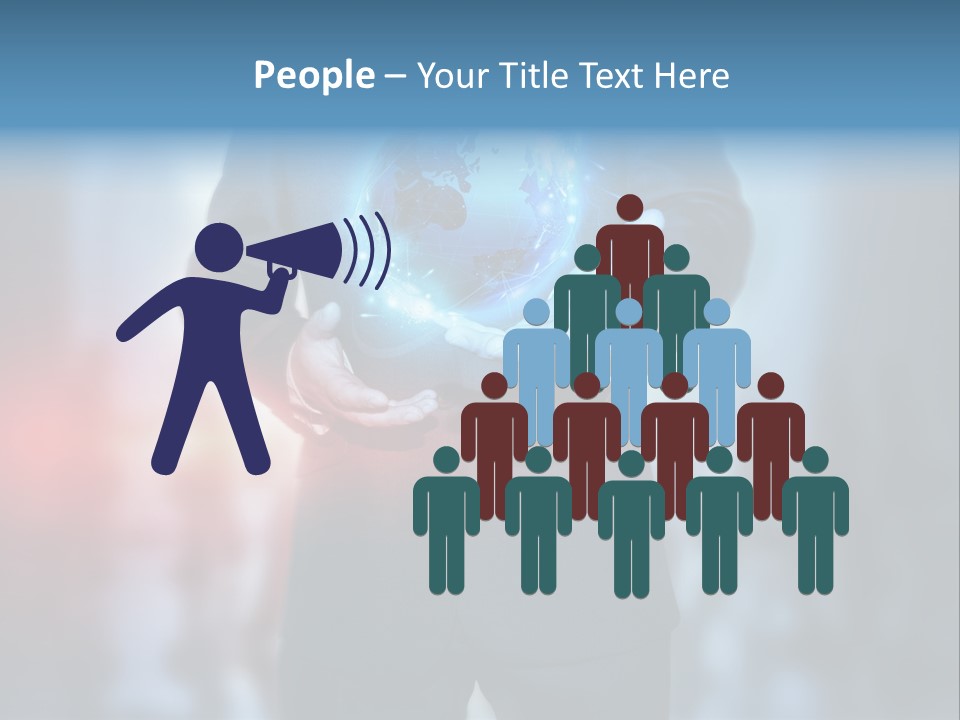 Floating Networking Design PowerPoint Template