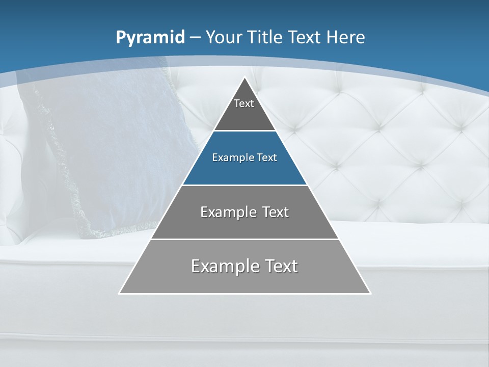 A White Couch With A Blue Pillow On It PowerPoint Template