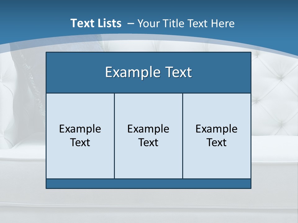 A White Couch With A Blue Pillow On It PowerPoint Template