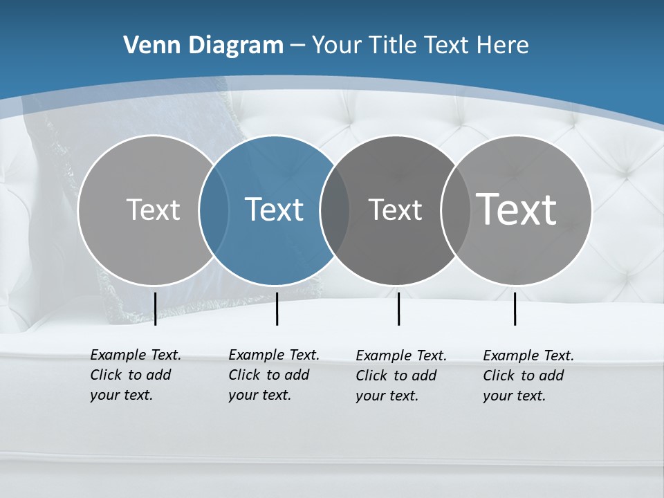 A White Couch With A Blue Pillow On It PowerPoint Template