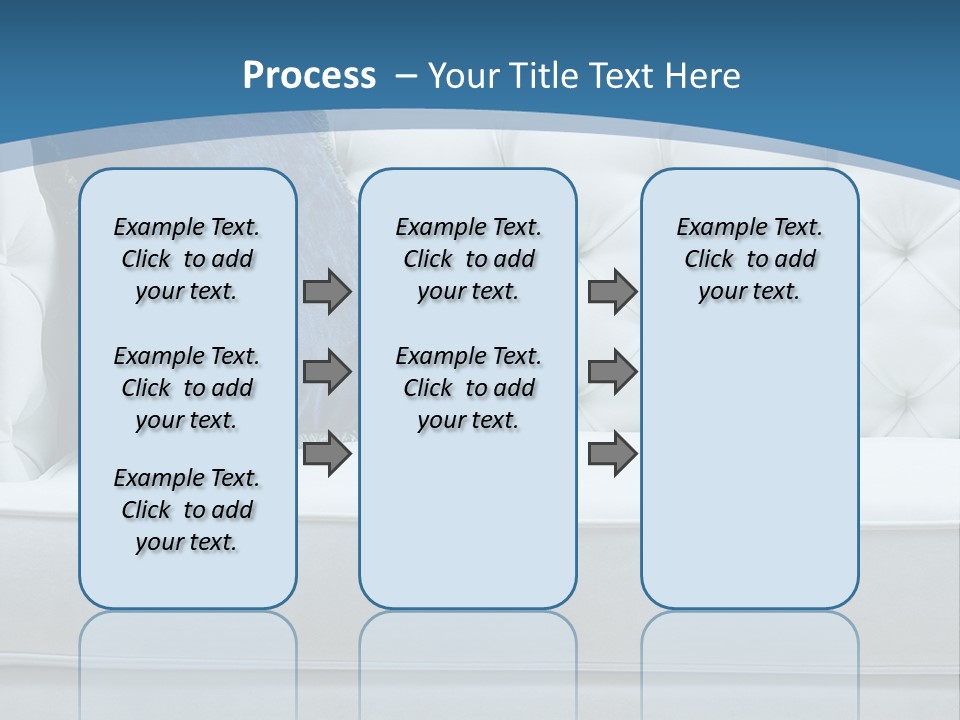 A White Couch With A Blue Pillow On It PowerPoint Template