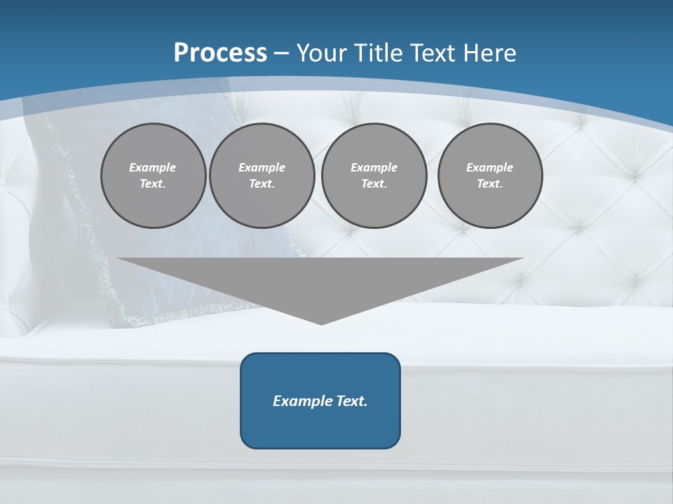 A White Couch With A Blue Pillow On It PowerPoint Template