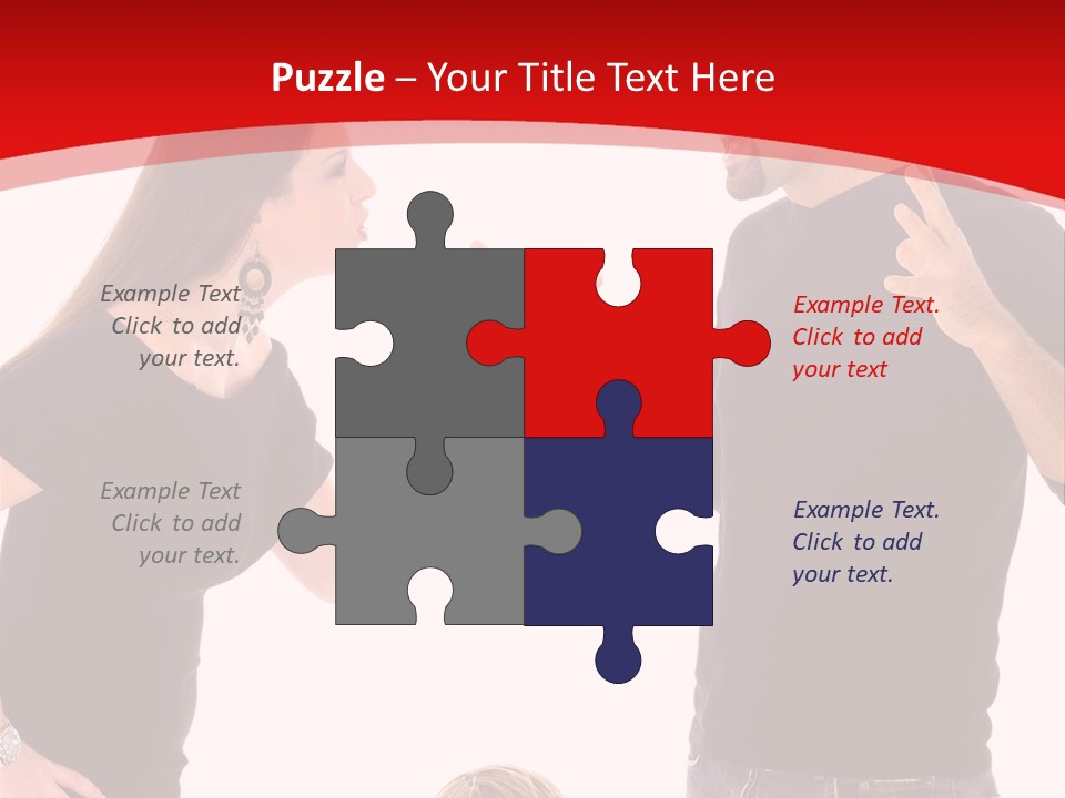 A Man And Woman Are Talking To Each Other PowerPoint Template