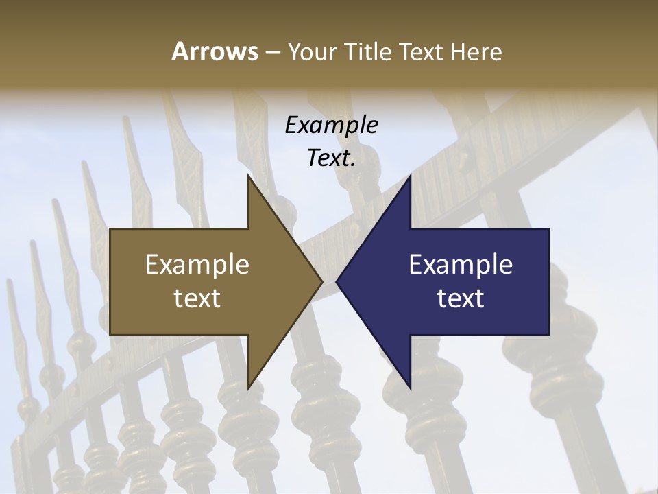 A Metal Fence With A Blue Sky In The Background PowerPoint Template