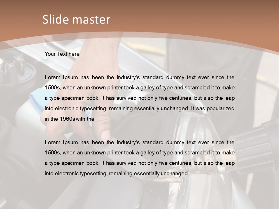 Equipment Silver Repair PowerPoint Template