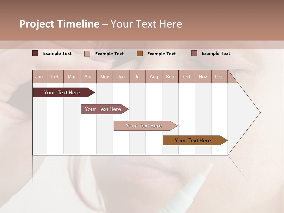 A Woman Is Putting A Pen In Her Eye PowerPoint Template