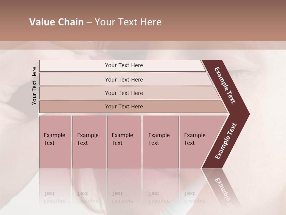 A Woman Is Putting A Pen In Her Eye PowerPoint Template