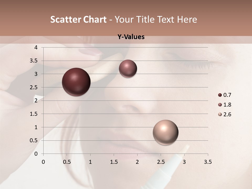 A Woman Is Putting A Pen In Her Eye PowerPoint Template
