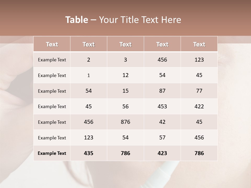 A Woman Is Putting A Pen In Her Eye PowerPoint Template