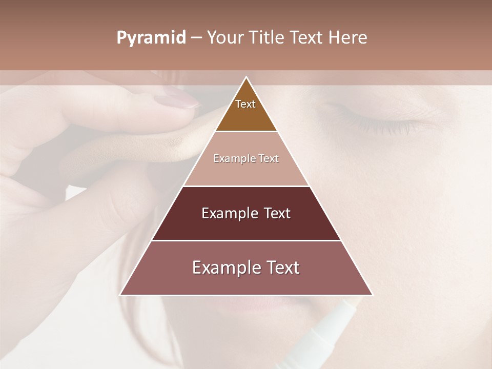 A Woman Is Putting A Pen In Her Eye PowerPoint Template