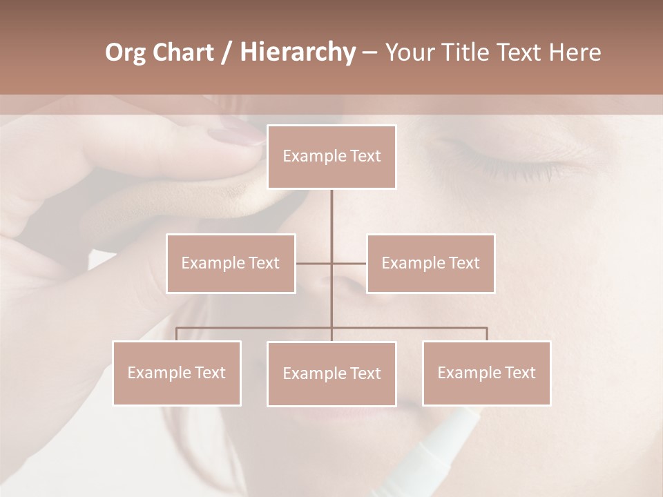 A Woman Is Putting A Pen In Her Eye PowerPoint Template