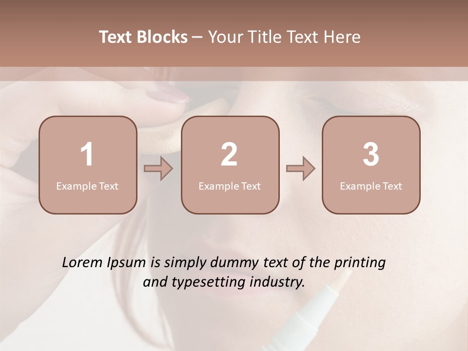 A Woman Is Putting A Pen In Her Eye PowerPoint Template