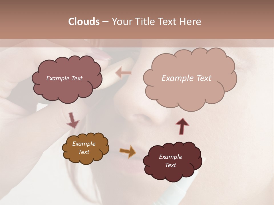 A Woman Is Putting A Pen In Her Eye PowerPoint Template