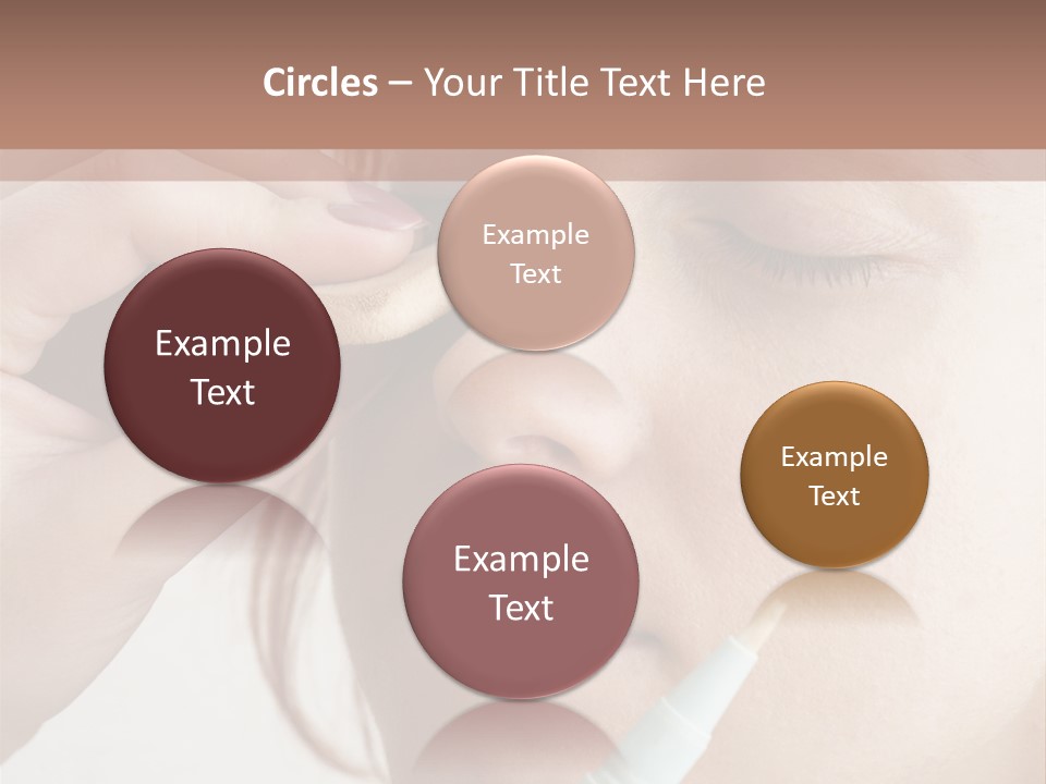 A Woman Is Putting A Pen In Her Eye PowerPoint Template