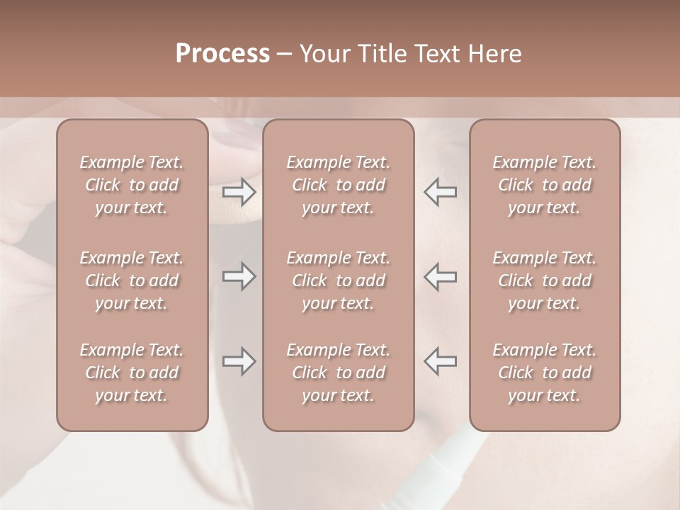 A Woman Is Putting A Pen In Her Eye PowerPoint Template