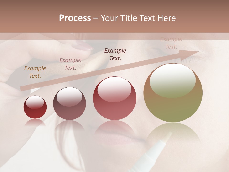 A Woman Is Putting A Pen In Her Eye PowerPoint Template