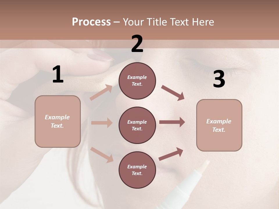 A Woman Is Putting A Pen In Her Eye PowerPoint Template