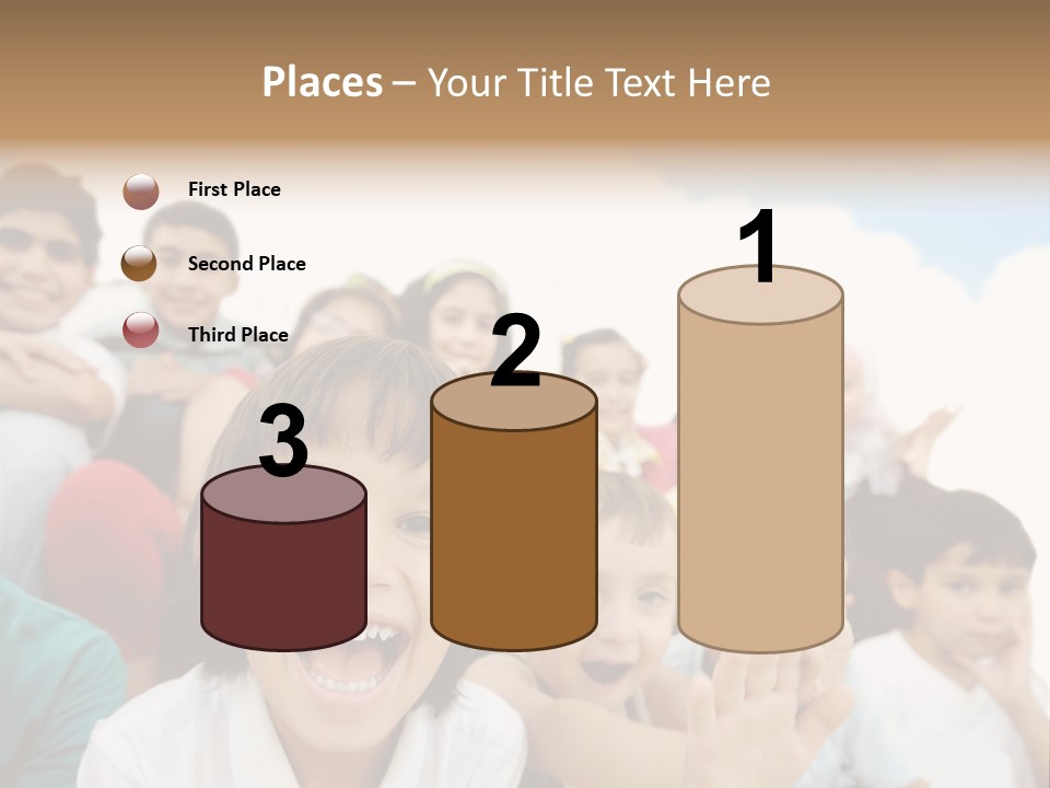 Crowd Smiling Race PowerPoint Template