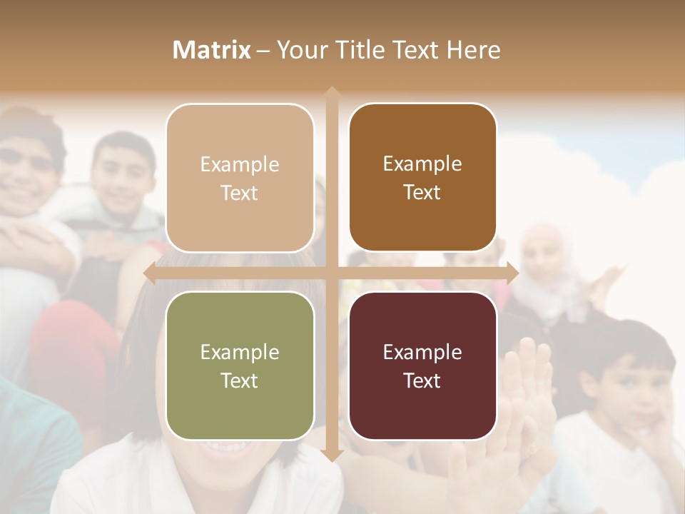 Crowd Smiling Race PowerPoint Template